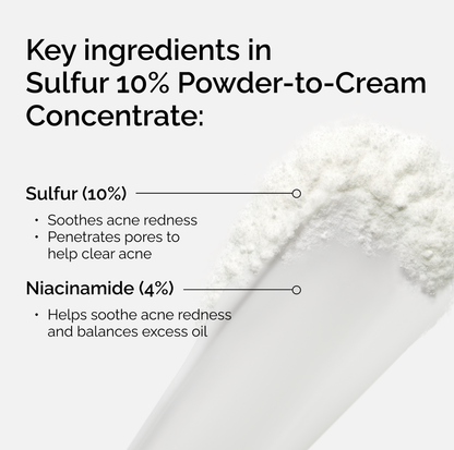 Sulfur 10% Powder-to-Cream Concentrate - US 7353
